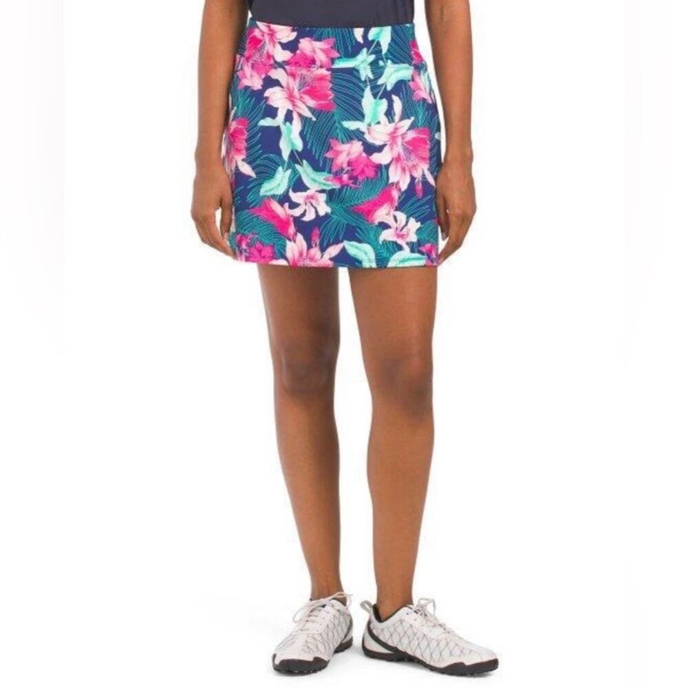 Tommy Bahama Racquet & Paddle Tropical Print UPF 50 Skort With Pockets Size XS - Picture 2 of 9